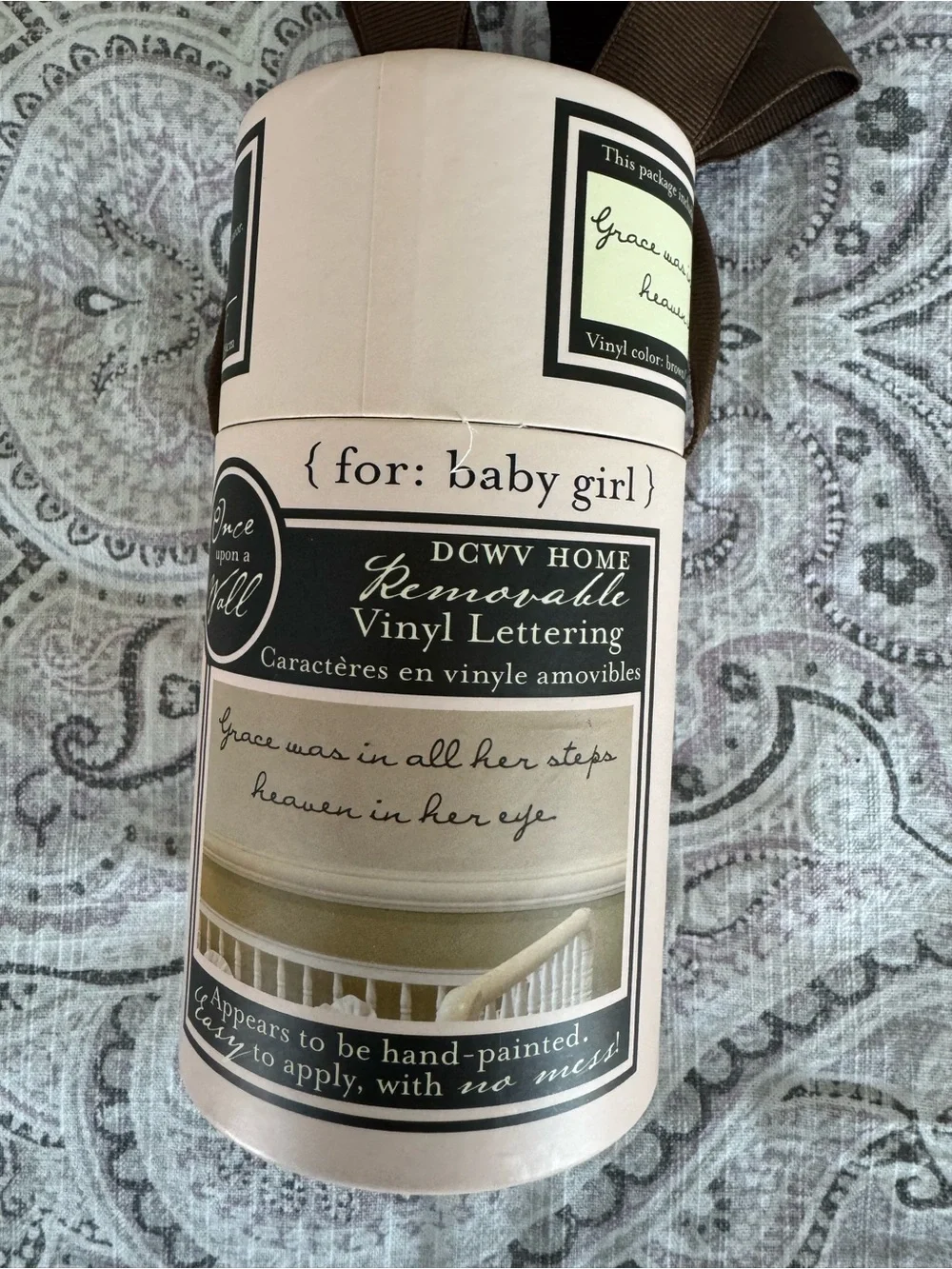 Removable Vinyl Lettering for Baby Girl Room